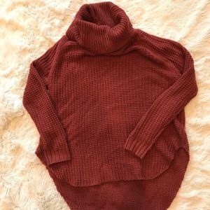 Cowl neck/high low sweater